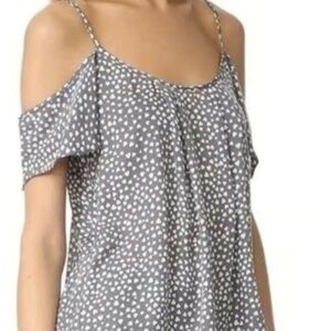 JOIE silk heart top off shoulder